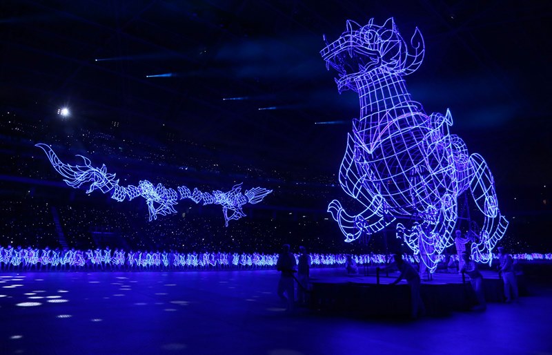 28th SEA Games Singapore 2015 - National Stadium, Singapore - 5/6/15 Opening Ceremony - Performers during Act1: DNA TEAMSINGAPORE SEAGAMES28 Mandatory Credit: Singapore SEA Games Organising Committee / Action Images via Reuters